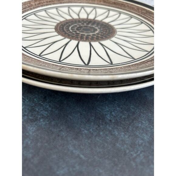 Cavalier Ironstone Boho Brown Floral Dinner Plates, Set of 2 - Picture 5 of 7